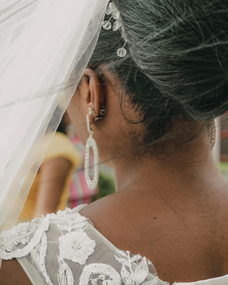 Recogido bajo de novia