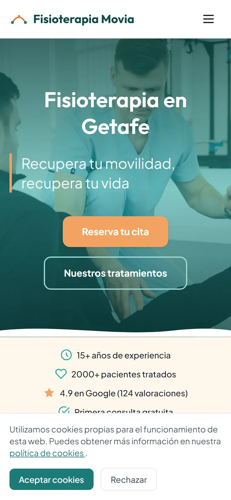 Captura de la plantilla Fisio Centro